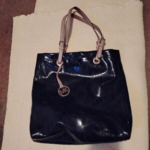 Michael Kors Black and Tan Tote Bag
